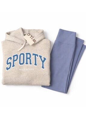 Wilo The Label Sporty Hoodie and Legging Active Set M NWT